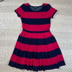 Ralph Lauren Girls Striped Pleated Skirt Size Girls Large (12-14)